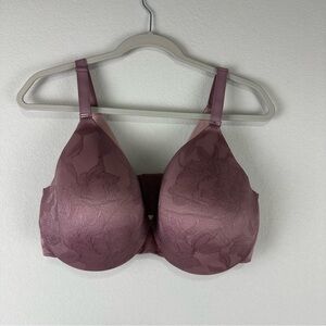 Cacique Pink Floral Lightly Lined Full Coverage Bra Size 38F
